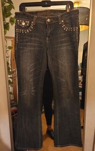 GUC Y2k Goodtime Jeans with Rhinstones size 13 32X32